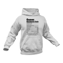 Load image into Gallery viewer, Gamer Nutritional Facts Hoodie - Best gift Idea for a Gamer