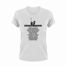 Load image into Gallery viewer, 10 Reasons to date a golfer T-Shirtdad, Dad Jokes, date, dating, fatherhood, Fathers day, girlfriend, golf, golfer, Ladies, Mens, Unisex
