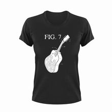 Load image into Gallery viewer, Fig. 7 Guitar T-Shirtguitar, Ladies, Mens, music, Unisex