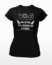 Load image into Gallery viewer, 40% Cotton 60% Labrador Hair & Slobber Ladies Fitted T-Shirtanimals, dog, Ladies, Mens, pets, Unisex