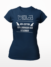 Load image into Gallery viewer, 40% Cotton 60% Labrador Hair & Slobber Ladies Fitted T-Shirtanimals, dog, Ladies, Mens, pets, Unisex