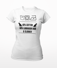 Load image into Gallery viewer, 40% Cotton 60% Labrador Hair & Slobber Ladies Fitted T-Shirtanimals, dog, Ladies, Mens, pets, Unisex