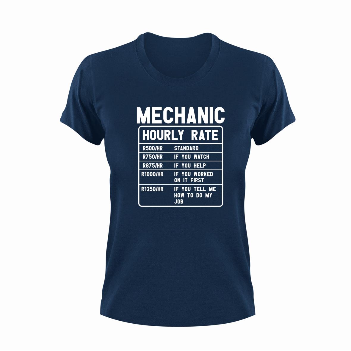 Mechanic Hourly Rate Funny T-Shirt –
