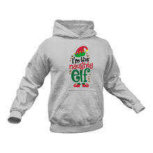 Load image into Gallery viewer, I'm The Naughty Elf Hoodie - Birthday Gift Idea or Christmas Present