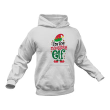 Load image into Gallery viewer, I'm The Naughty Elf Hoodie - Birthday Gift Idea or Christmas Present