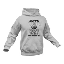 Load image into Gallery viewer, Nurse in Charge - Unique Cotton Hoodie - Best Idea for a Student Nurse Gift