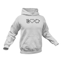 Load image into Gallery viewer, Animal Lover, Peace Love Pigs Lover Hoodie - Best Birthday Gift or Christmas Present Idea
