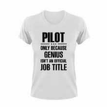 Load image into Gallery viewer, Genius Pilot T-Shirtairplane, Genius, Ladies, Mens, pilot, Unisex