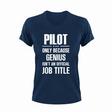 Load image into Gallery viewer, Genius Pilot T-Shirtairplane, Genius, Ladies, Mens, pilot, Unisex