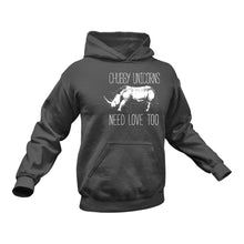 Load image into Gallery viewer, Chubby Unicorns Need Love Too Hoodie - Best Rhino Gift Idea