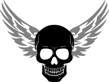 Load image into Gallery viewer, Motorbiker, Biker Gifts, Unique Gifts for Motorcycle Riders, Winged Skull Hoodie - Best Birthday Gift or Christmas Present Idea