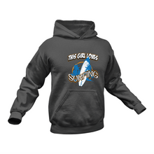 Load image into Gallery viewer, This Girl Loves Surfing Hoodie - Best Birthday Gift or Christmas Present