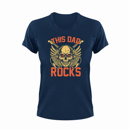 This Dad Rocks Unisex Navy T-Shirt Gift Idea 137