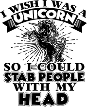 Load image into Gallery viewer, I Wish I was A Unicorn Funny Hoodie