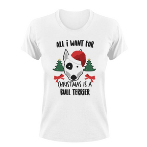 All I want for Christmas is a bull terrier t-shirt