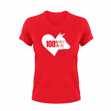 Load image into Gallery viewer, 100% meat free T-Shirtbeef, Ladies, meat free, Mens, Unisex, Vegan