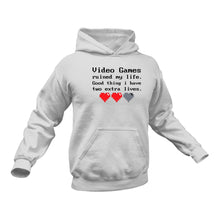 Load image into Gallery viewer, Videogames Ruined My Life Funny Hoodie
