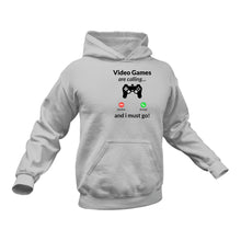 Load image into Gallery viewer, Video Games Are Calling And I Must Go In Black Hoodie - Ideal Gift For a Birthday or Christmas