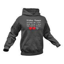 Load image into Gallery viewer, Videogames Ruined My Life Funny Hoodie