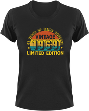 Load image into Gallery viewer, Vintage 1969 Birthday T-ShirtLadies, Mens, Unisex
