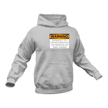 Load image into Gallery viewer, Warning Subject to spontaneous dad jokes Hoodie - Best Birthday Gift Idea or Christmas Present