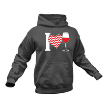 Load image into Gallery viewer, I Love Wine Hoodie - Funny Gift Idea