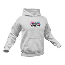 Load image into Gallery viewer, Gender Reveal Pink or Blue Grandma Loves You Hoodie