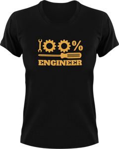 100% Engineer T-Shirt100%, engineer, job, Ladies, Mens, Unisex