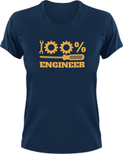 Load image into Gallery viewer, 100% Engineer T-Shirt100%, engineer, job, Ladies, Mens, Unisex