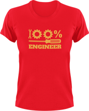 Load image into Gallery viewer, 100% Engineer T-Shirt100%, engineer, job, Ladies, Mens, Unisex