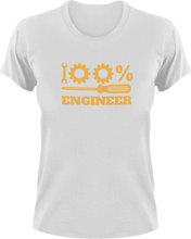Load image into Gallery viewer, 100% Engineer T-Shirt100%, engineer, job, Ladies, Mens, Unisex