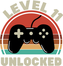 Load image into Gallery viewer, Level 11 unlocked Birthday T-shirtbirthday, boy, gamer, girl, kids, neice, nephew