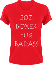 Load image into Gallery viewer, Badass Boxer T-Shirt50% 50%, badass, boxer, boxing, Ladies, Mens, sport, Unisex
