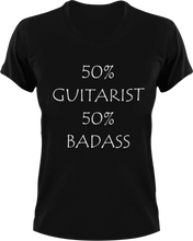 Load image into Gallery viewer, Badass Guitarist T-Shirt50% 50%, badass, country, guitar, Ladies, Mens, music, rock, Unisex