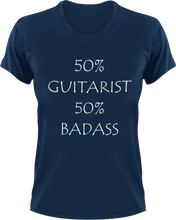 Load image into Gallery viewer, Badass Guitarist T-Shirt50% 50%, badass, country, guitar, Ladies, Mens, music, rock, Unisex