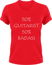 Load image into Gallery viewer, Badass Guitarist T-Shirt50% 50%, badass, country, guitar, Ladies, Mens, music, rock, Unisex
