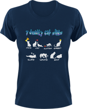 Load image into Gallery viewer, 7 deadly cat sins T-Shirtcat, Ladies, Mens, pets, Unisex