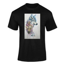 Load image into Gallery viewer, Abstract Wolf T-Shirtanimal, animals, fanart, gamer, games, gaming, Ladies, Mens, painted, Unisex, videogames, wolf