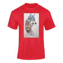 Load image into Gallery viewer, Abstract Wolf T-Shirtanimal, animals, fanart, gamer, games, gaming, Ladies, Mens, painted, Unisex, videogames, wolf
