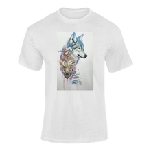 Load image into Gallery viewer, Abstract Wolf T-Shirtanimal, animals, fanart, gamer, games, gaming, Ladies, Mens, painted, Unisex, videogames, wolf