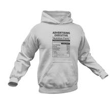 Load image into Gallery viewer, Advertising Executive Nutrition Facts Funny Gift Idea for Hoodie