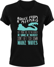 Load image into Gallery viewer, Advice from a mermaid T-Shirtfantasy, Ladies, Mens, mermaid, motivation, Unisex