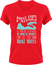 Load image into Gallery viewer, Advice from a mermaid T-Shirtfantasy, Ladies, Mens, mermaid, motivation, Unisex