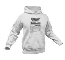 Load image into Gallery viewer, Aircraft Mechanic Nutrition Facts Funny Gift Idea for Hoodie