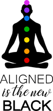 Load image into Gallery viewer, Aligned is the new black T-ShirtLadies, meditation, Mens, Unisex, yoga