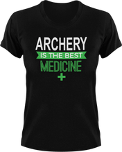 Load image into Gallery viewer, Archery is the best medicine T-Shirtarcher, archery, Ladies, medicine, Mens, sport, the best medicine, Unisex
