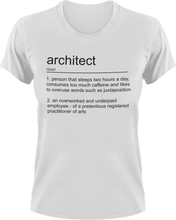 Load image into Gallery viewer, Architect T-Shirtarchitect, job, Ladies, Mens, noun, Unisex