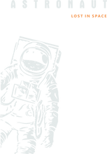 Load image into Gallery viewer, Astronaut lost in space in text with lost in space astronaut design in white