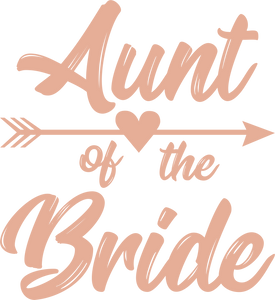 Aunt of the bride with arrow through a heart design