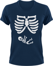 Load image into Gallery viewer, Baby skeleton T-Shirtbones, Halloween, Ladies, Mens, scary, scary movies, skeleton, Unisex